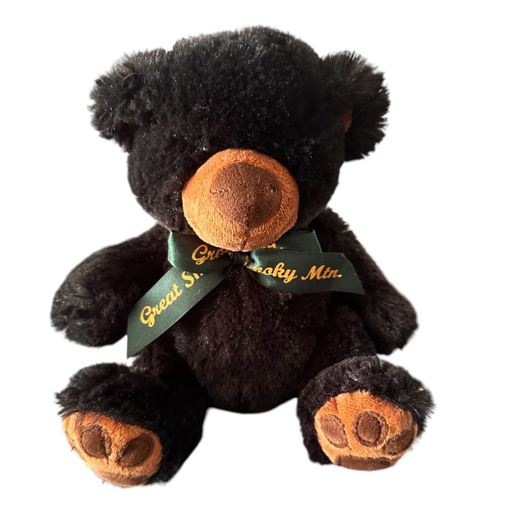 Wishpets Bear Benjamin Black Brown 42208SMT Plush Stuffed Animal Sitting 9”